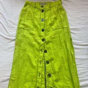 UO green midi/maxi skirt